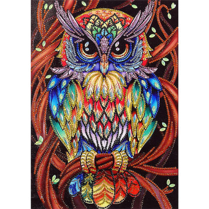 Owl - Special Shaped Drill Diamond Painting 30X40CM
