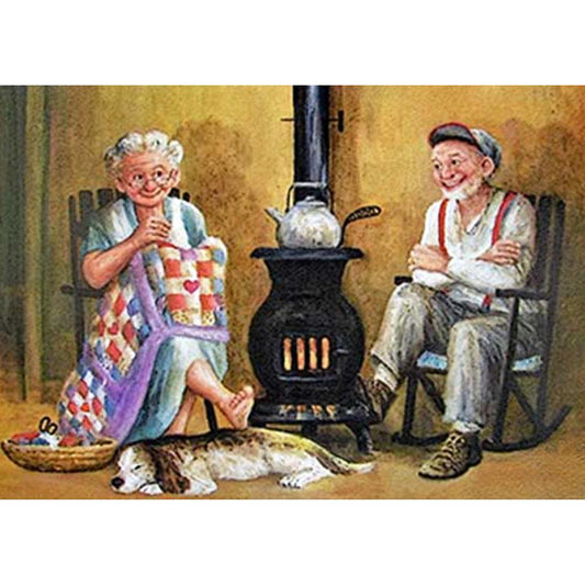 Older Couples - Full Round Drill Diamond Painting 30*40CM