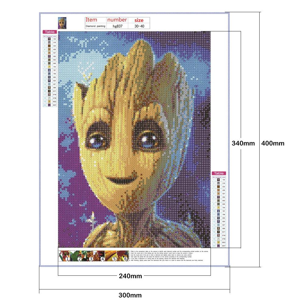 Groot - Full Round Drill Diamond Painting 30*40CM