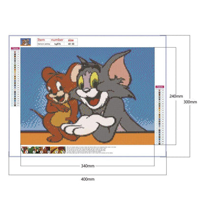 Tom Jerry - Full Round Drill Diamond Painting 30*40CM