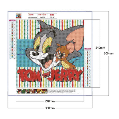 Tom Jerry - Full Round Drill Diamond Painting 30*30CM