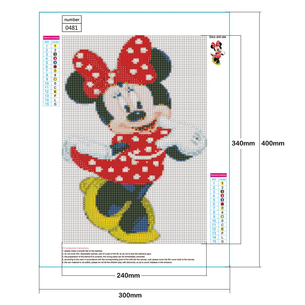 Minnie - Full Round Drill Diamond Painting 30X40CM