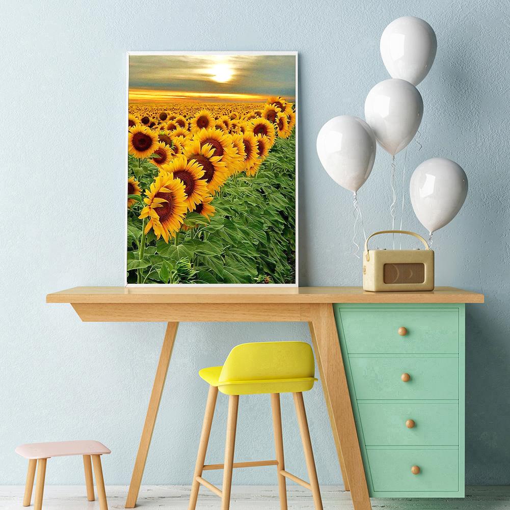 Sunflower - Full Round Drill Diamond Painting 30*40CM