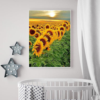 Sunflower - Full Round Drill Diamond Painting 30*40CM