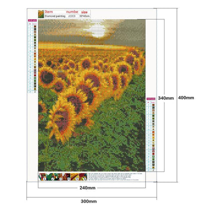 Sunflower - Full Round Drill Diamond Painting 30*40CM