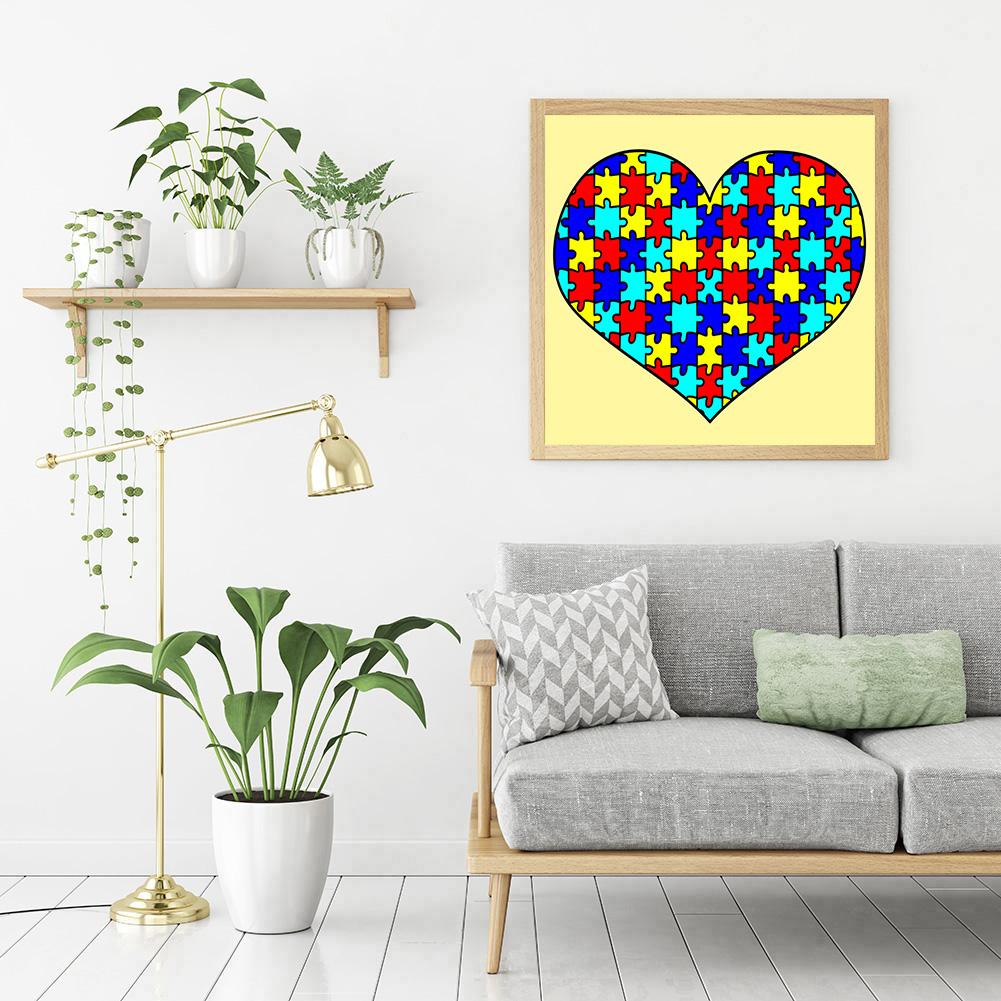 5D DIY Full Drill Diamond Painting Heart Embroidery Mosaic Craft Kits Decor