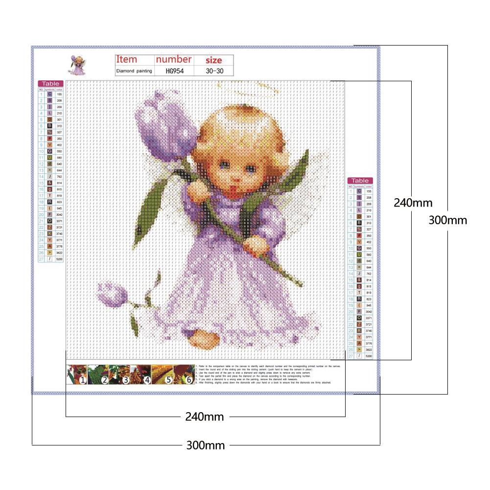 Angel - Full Round Drill Diamond Painting 30*30CM