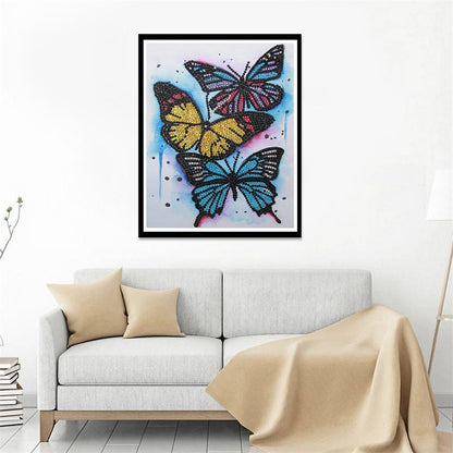 Butterfly - Special Shaped Drill Diamond Painting 25*30CM