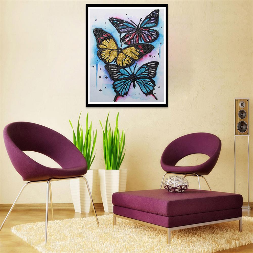 Butterfly - Special Shaped Drill Diamond Painting 25*30CM