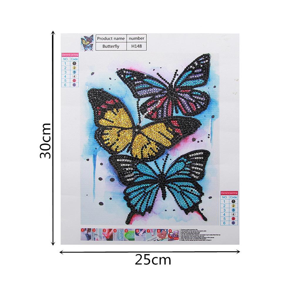 Butterfly - Special Shaped Drill Diamond Painting 25*30CM