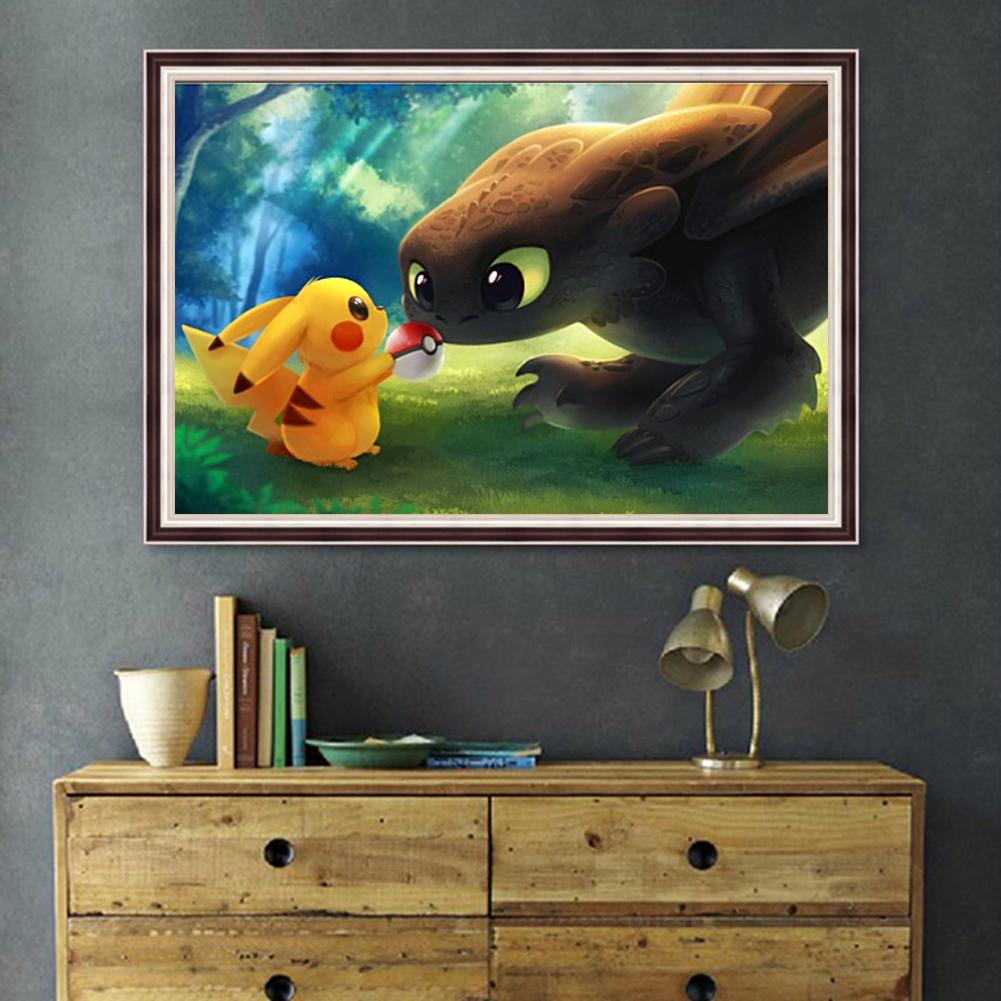 Pikachu - Full Round Drill Diamond Painting 30*40CM