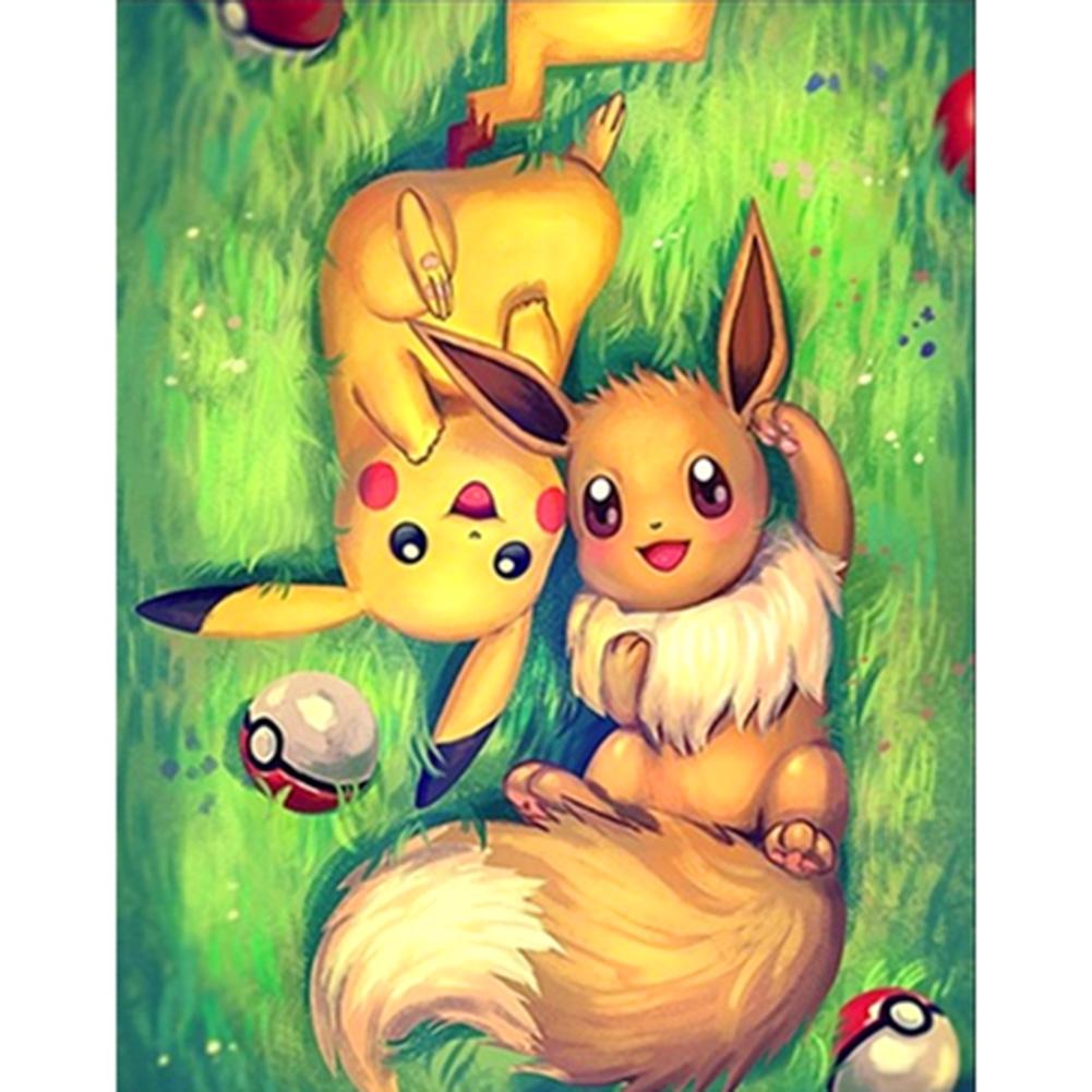 Pikachu - Full Round Drill Diamond Painting 30*40CM