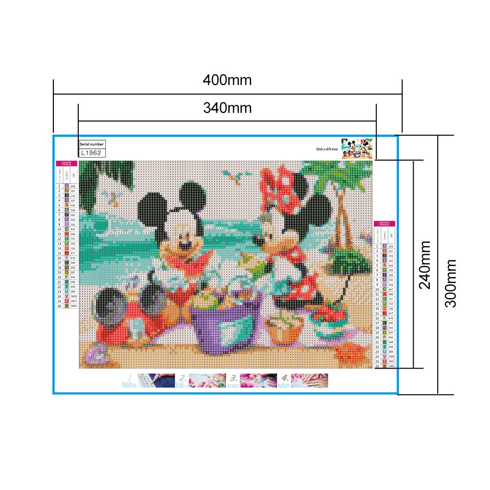 Mickey Mouse - Full Round Drill Diamond Painting 30*40CM