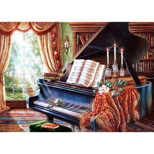 Piano - Full Round Drill Diamond Painting 30*40CM