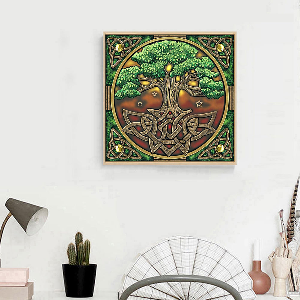 Tree - Full Round Drill Diamond Painting 30*30 CM