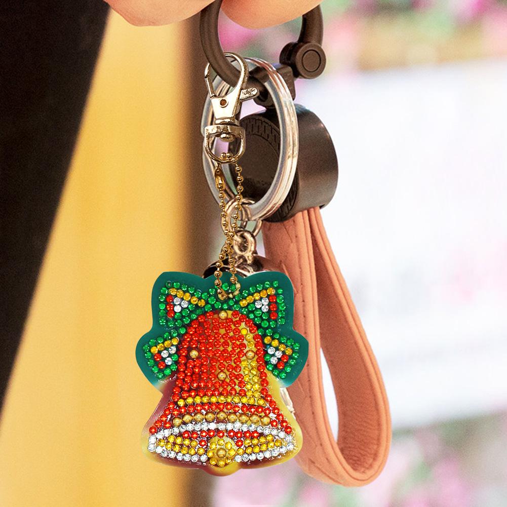 8pcs DIY Full Drill Special Shaped Diamond Painting Cartoon Fashion Keyring