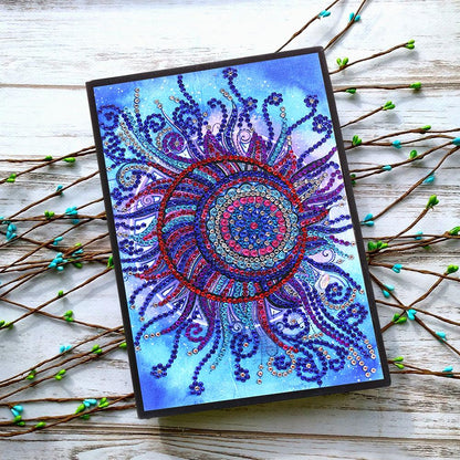 DIY Flower Special Shaped Diamond Painting 50 Pages A5 Sketchbook Notebook