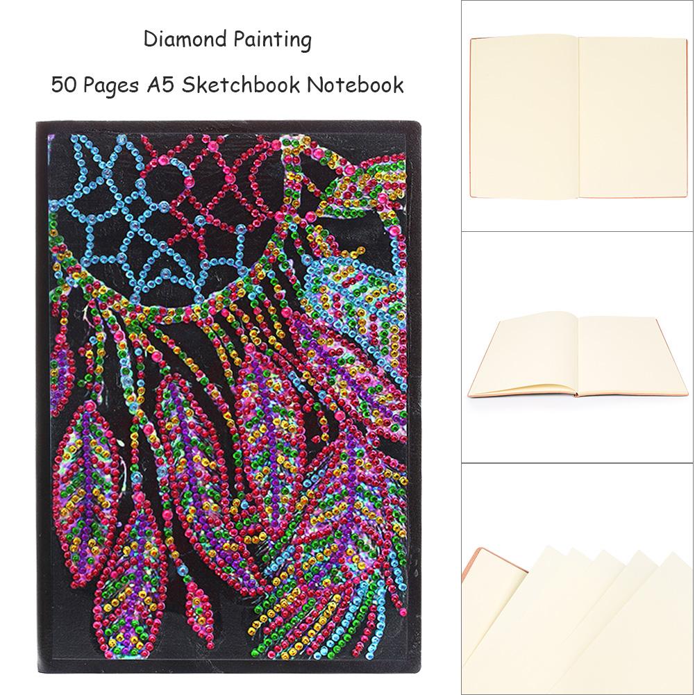 DIY Dreamcatcher Special Shaped Diamond Painting 50 Pages A5 Sketchbook