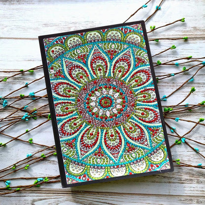 DIY Mandala Special Shaped Diamond Painting 50 Pages Sketchbook A5 Notebook