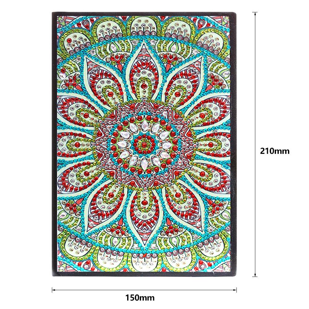 DIY Mandala Special Shaped Diamond Painting 50 Pages Sketchbook A5 Notebook