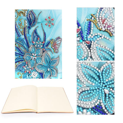 DIY Flower Special Shaped Diamond Painting 50 Pages A5 Notebook Sketchbook