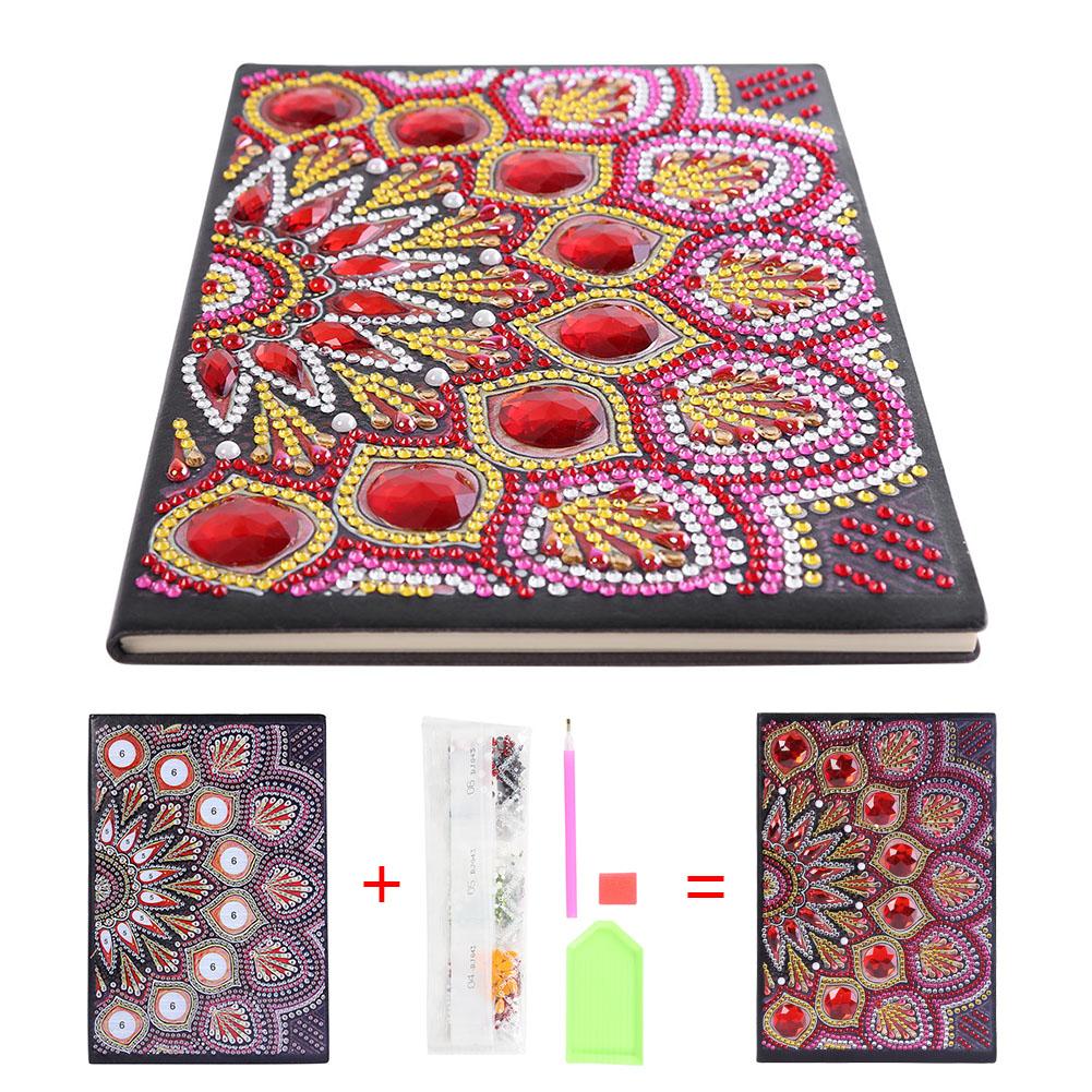 DIY Mandala Special Shaped Diamond Painting 50 Pages Sketchbook A5 Notebook