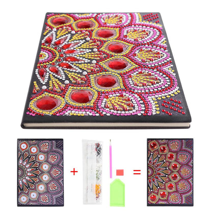 DIY Mandala Special Shaped Diamond Painting 50 Pages Sketchbook A5 Notebook