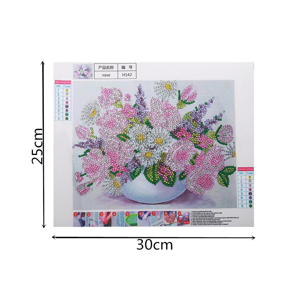 Flower - Special Shaped Drill Diamond Painting 25X30CM