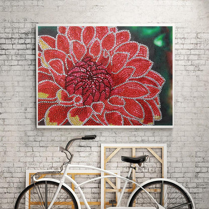 Flower - Special Shaped Drill Diamond Painting 25*30CM