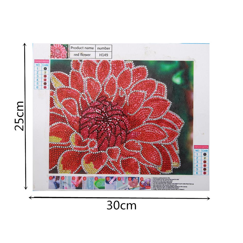 Flower - Special Shaped Drill Diamond Painting 25*30CM