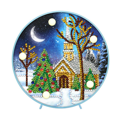 DIY Special Shaped Diamond Painting Christmas Tree House Light Home Decor