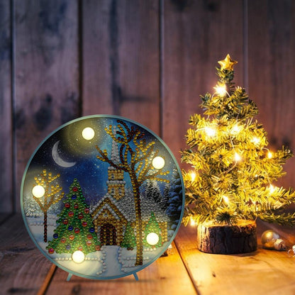 DIY Special Shaped Diamond Painting Christmas Tree House Light Home Decor