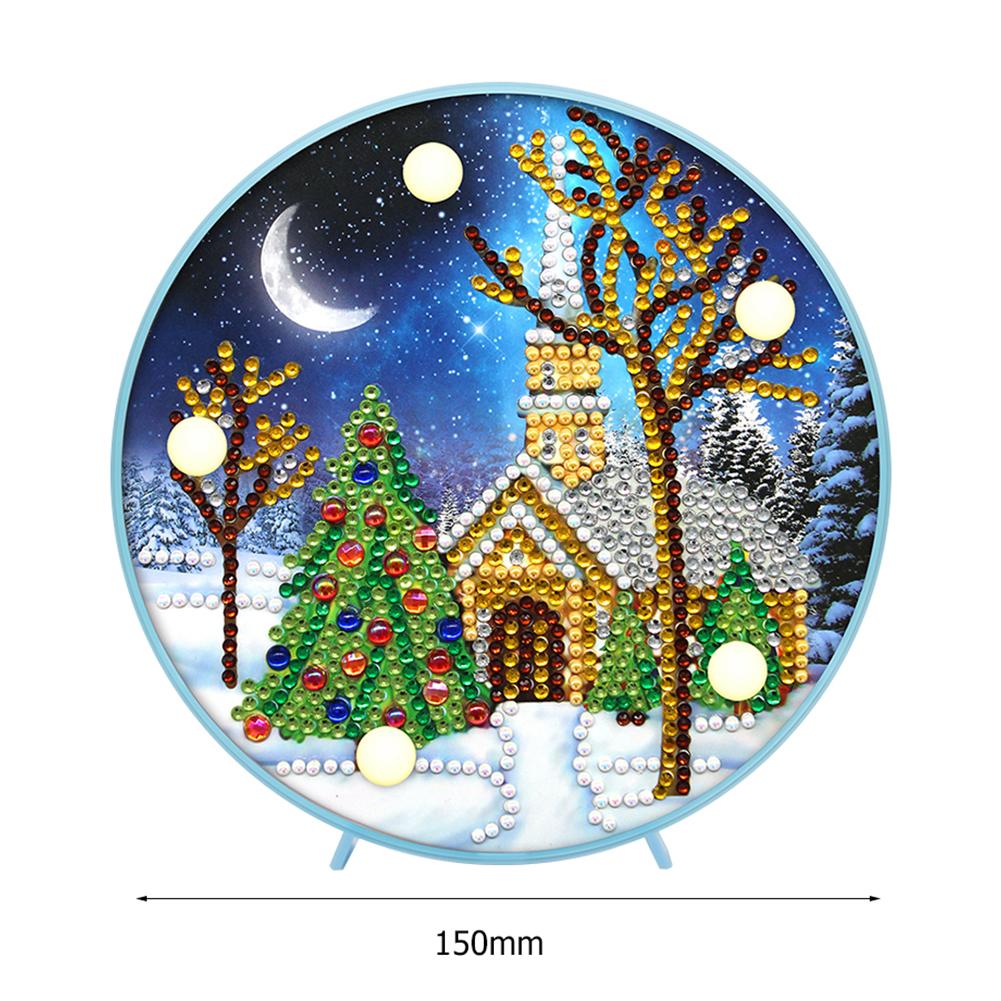 DIY Special Shaped Diamond Painting Christmas Tree House Light Home Decor