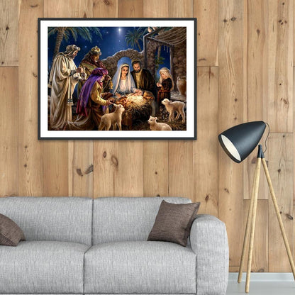 Birth Jesus - Full Round Drill Diamond Painting 40*30CM