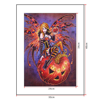 Witch - Full Round Drill Diamond Painting 30*40CM