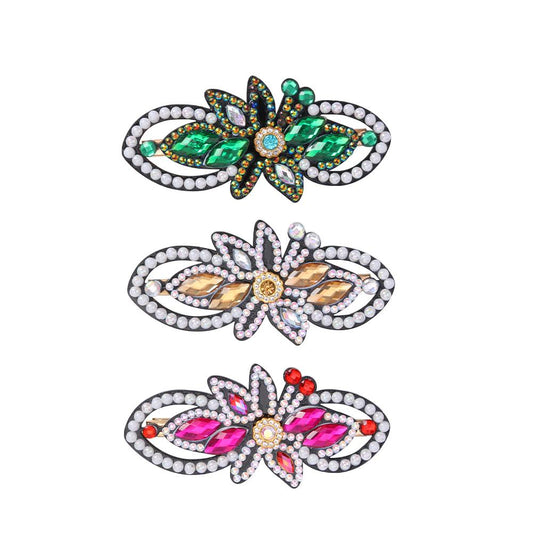 3pcs Girls DIY Diamond Hair Clip Butterfly Hollow Hairpin Elegant Barrettes