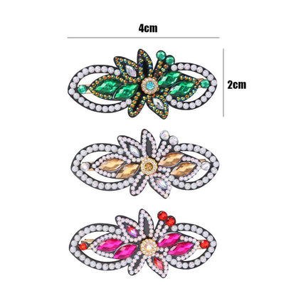 3pcs Girls DIY Diamond Hair Clip Butterfly Hollow Hairpin Elegant Barrettes