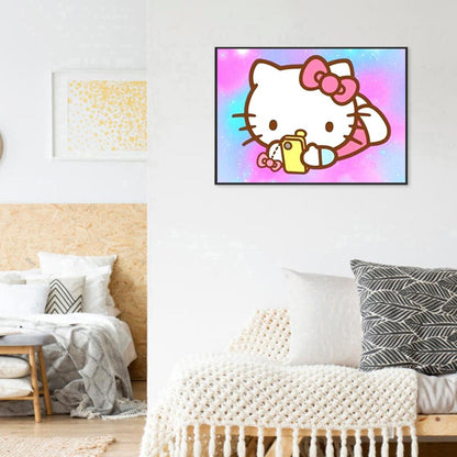 Hello Kitty - Full Round Drill Diamond Painting 30*40CM