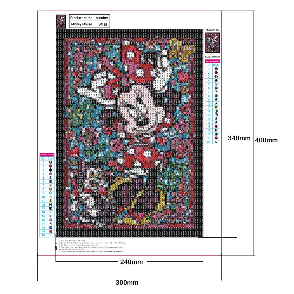 Mickey Mouse - Full Round Drill Diamond Painting 30*40 CM