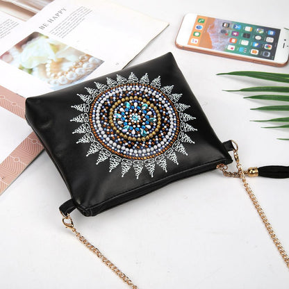DIY Special Shaped Diamond Painting Leather Crossbody Bag Chain Makeup Bags