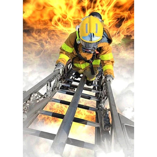 Fire Fighter - Full Round Drill Diamond Painting 30*40CM