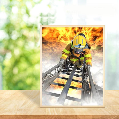 Fire Fighter - Full Round Drill Diamond Painting 30*40CM