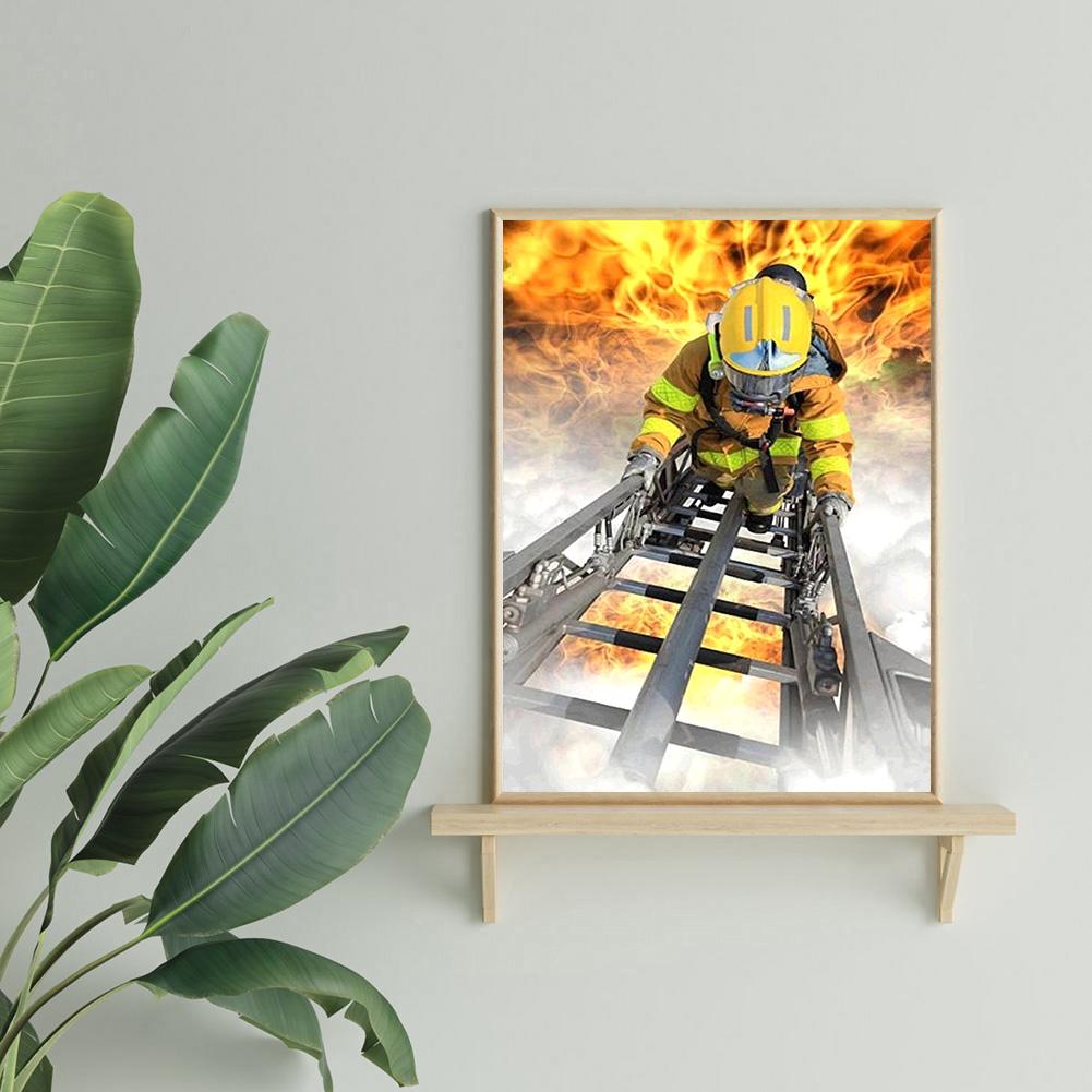 Fire Fighter - Full Round Drill Diamond Painting 30*40CM