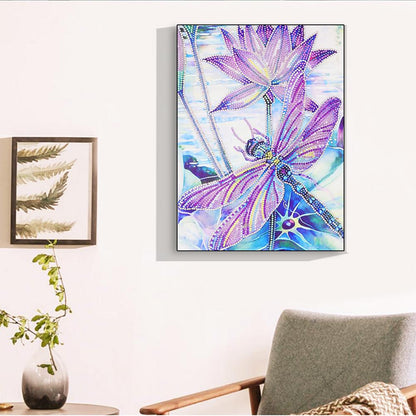 Dragonfly - Full Round Drill Diamond Painting 40*30CM