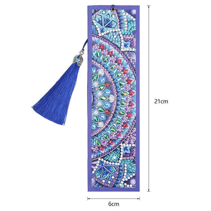 DIY Special Shaped Diamond Painting Leather Bookmark Tassel Book Marks Gift