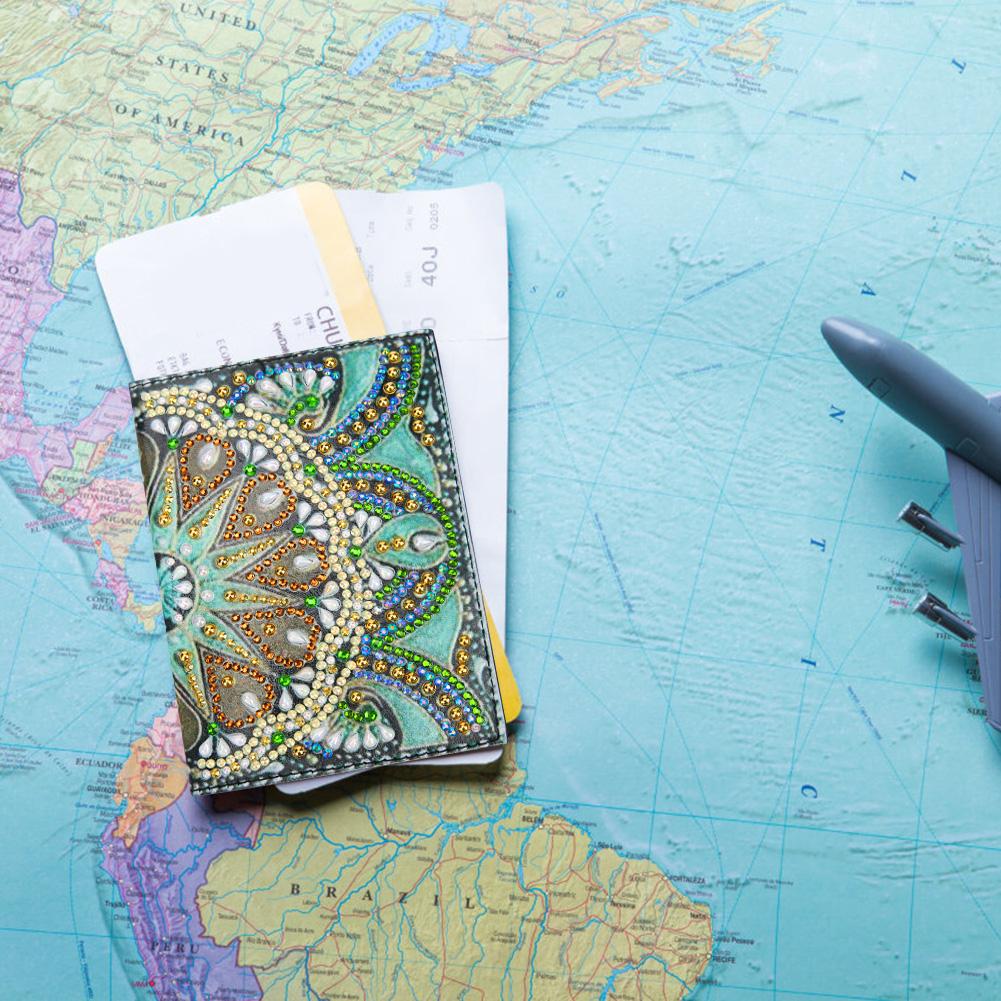 DIY Special Shaped Diamond Painting Travel Passport Protective Cover Crafts