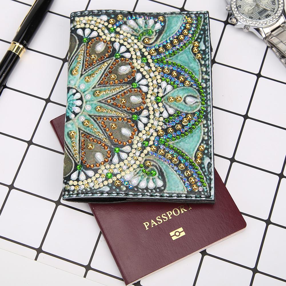 DIY Special Shaped Diamond Painting Travel Passport Protective Cover Crafts