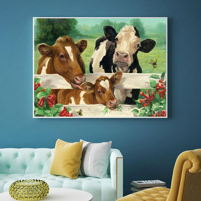 Cow - Full Round Drill Diamond Painting 30X40CM