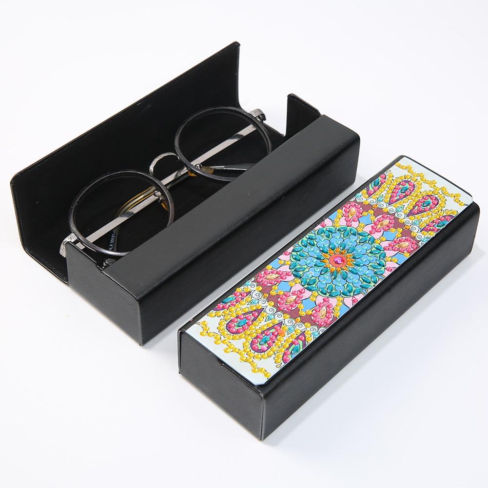 DIY Diamond Painting Eye Glasses Box Travel Leather Sunglasses Storage Case