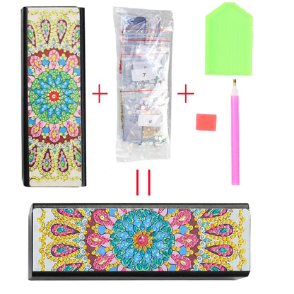 DIY Diamond Painting Eye Glasses Box Travel Leather Sunglasses Storage Case